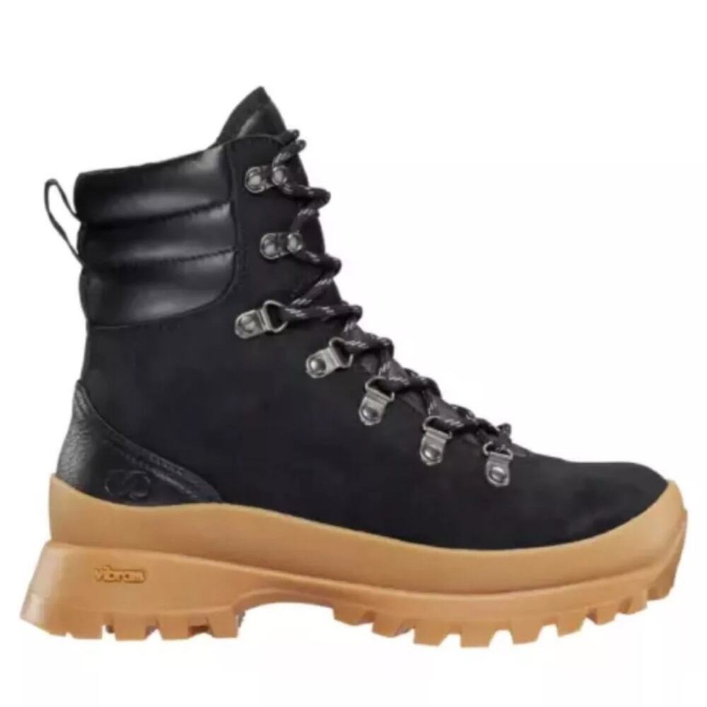 Calia by Carrie Underwood Ella Lace Up Boot 8 Black Tan CA22WCW004-BLK Vibram